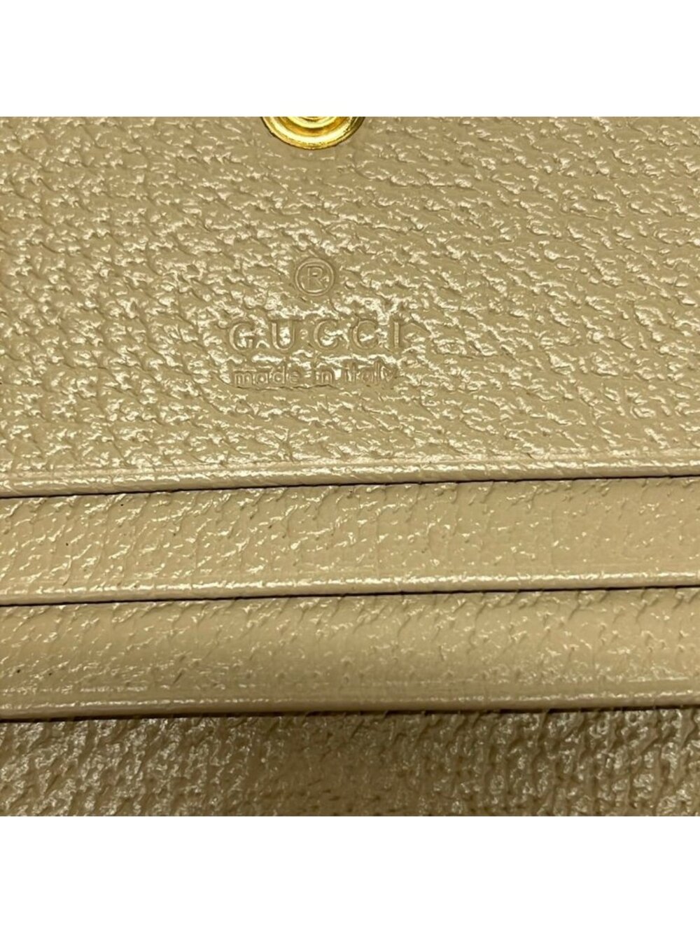 ★SOLD★ Gucci Bifold Wallet Ophidia Beige Dark Green Bordeaux Leather - Picture 5 of 6